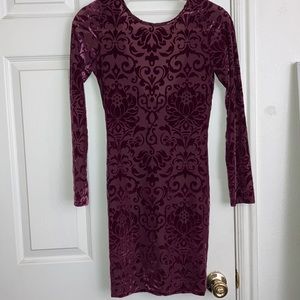 Deep mauve party dress